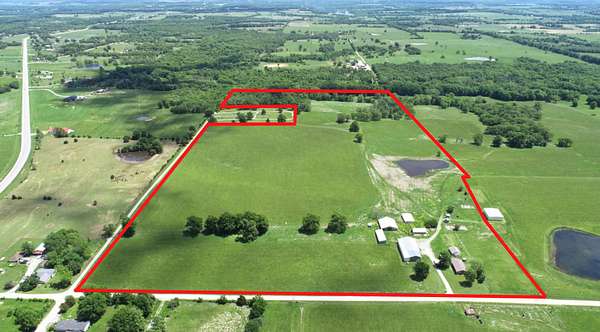 78 Acres of Agricultural Land with Home for Sale in El Dorado Springs, Missouri