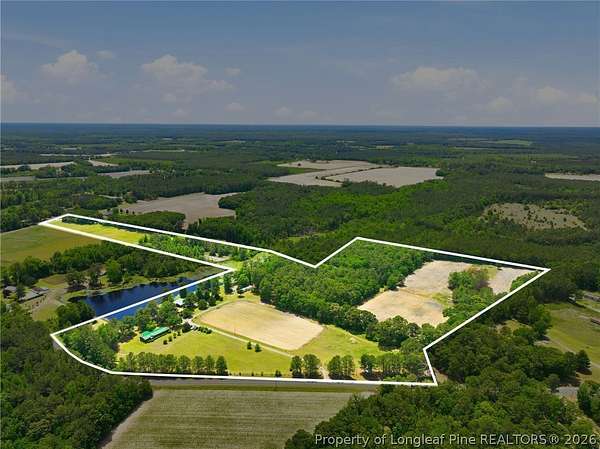 31.4 Acres of Land with Home for Sale in Autryville, North Carolina