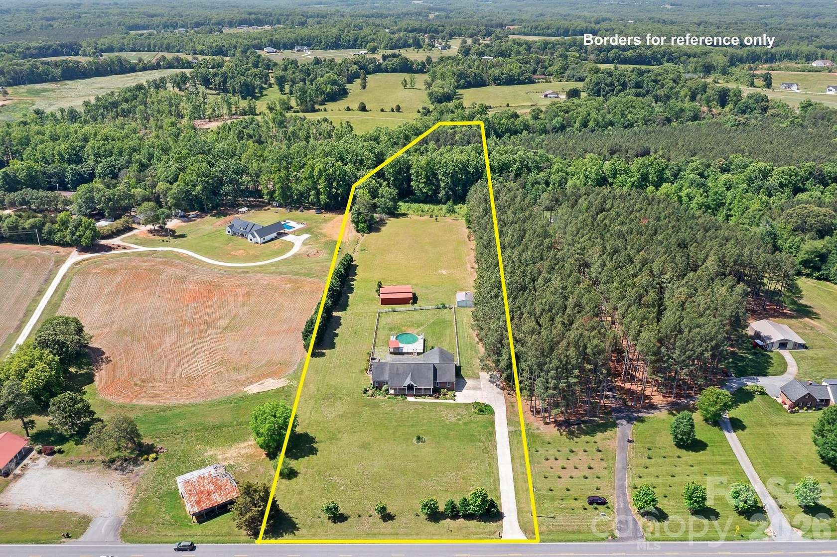 7.5 Acres of Land with Home for Sale in Lincolnton, North Carolina