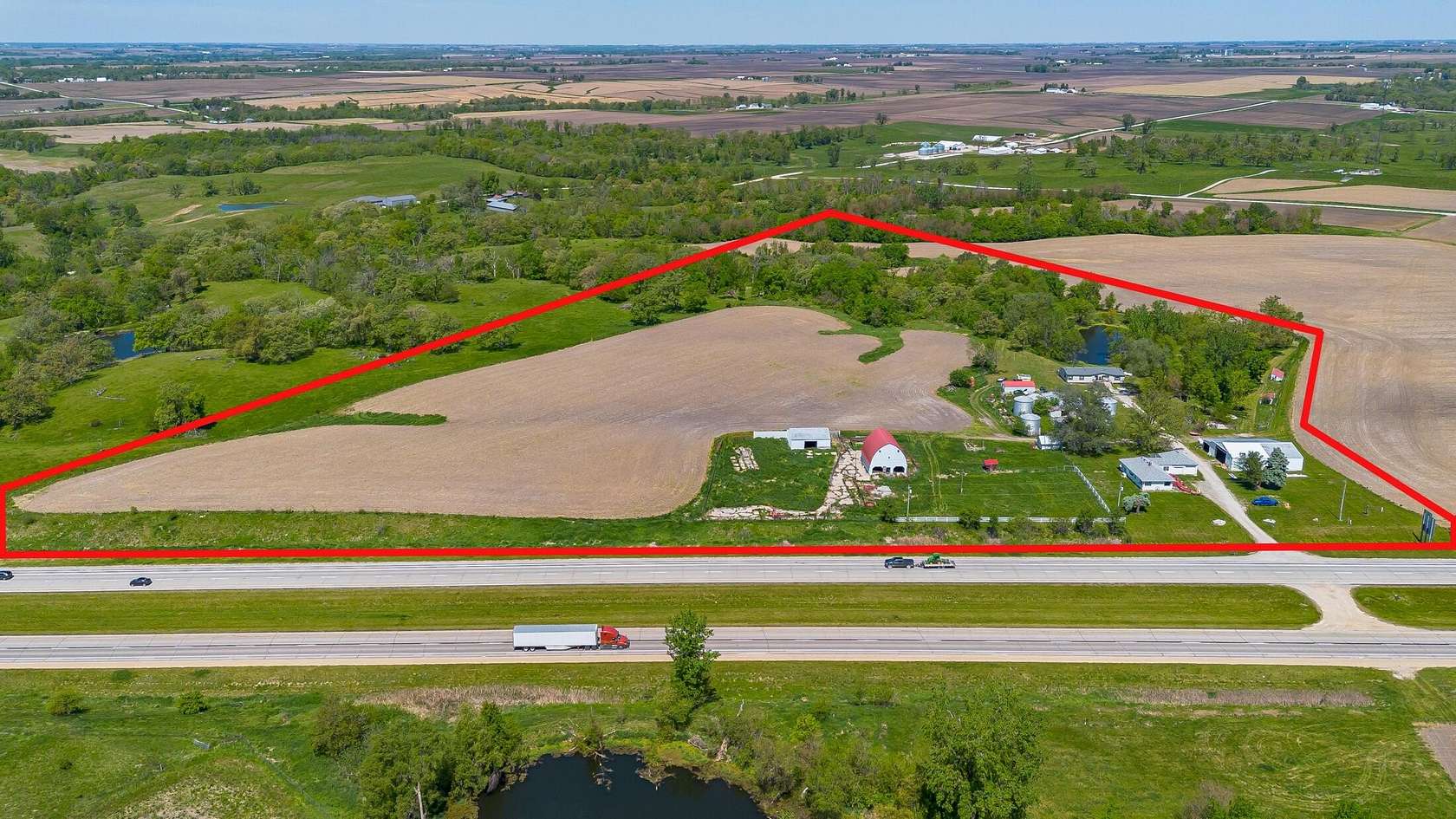 17.1 Acres of Land with Home for Sale in Collins, Iowa
