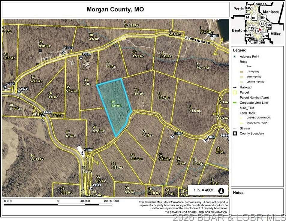 4.9 Acres of Land for Sale in Versailles, Missouri