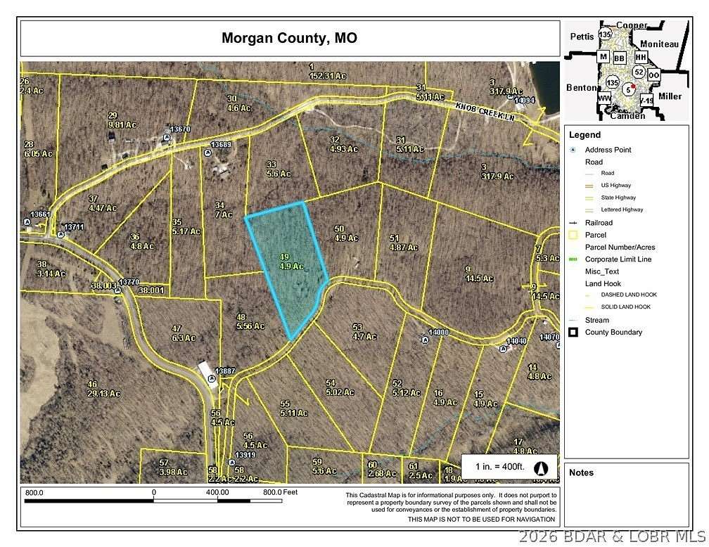 4.9 Acres of Land for Sale in Versailles, Missouri