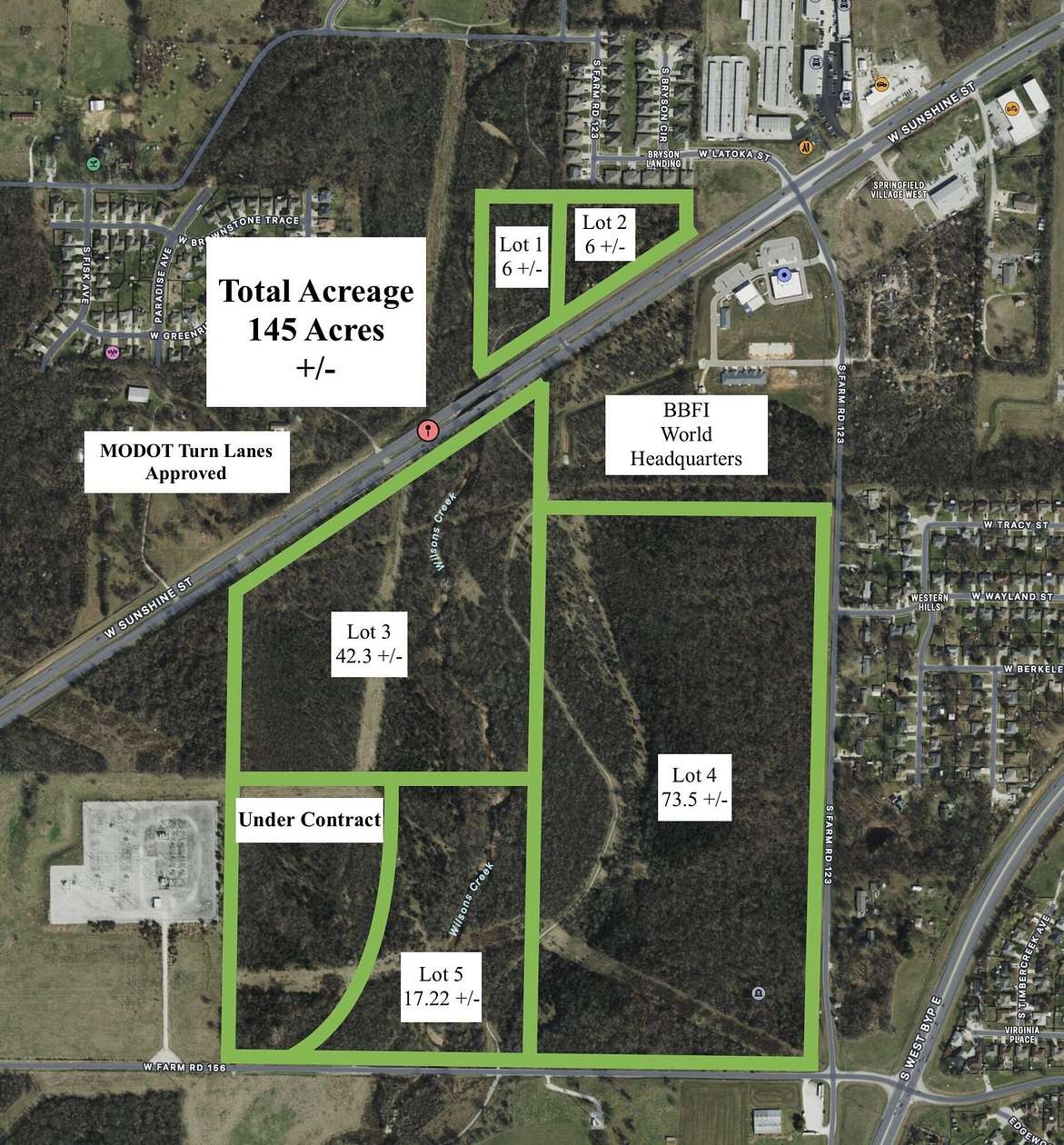 145 Acres of Land for Sale in Springfield, Missouri