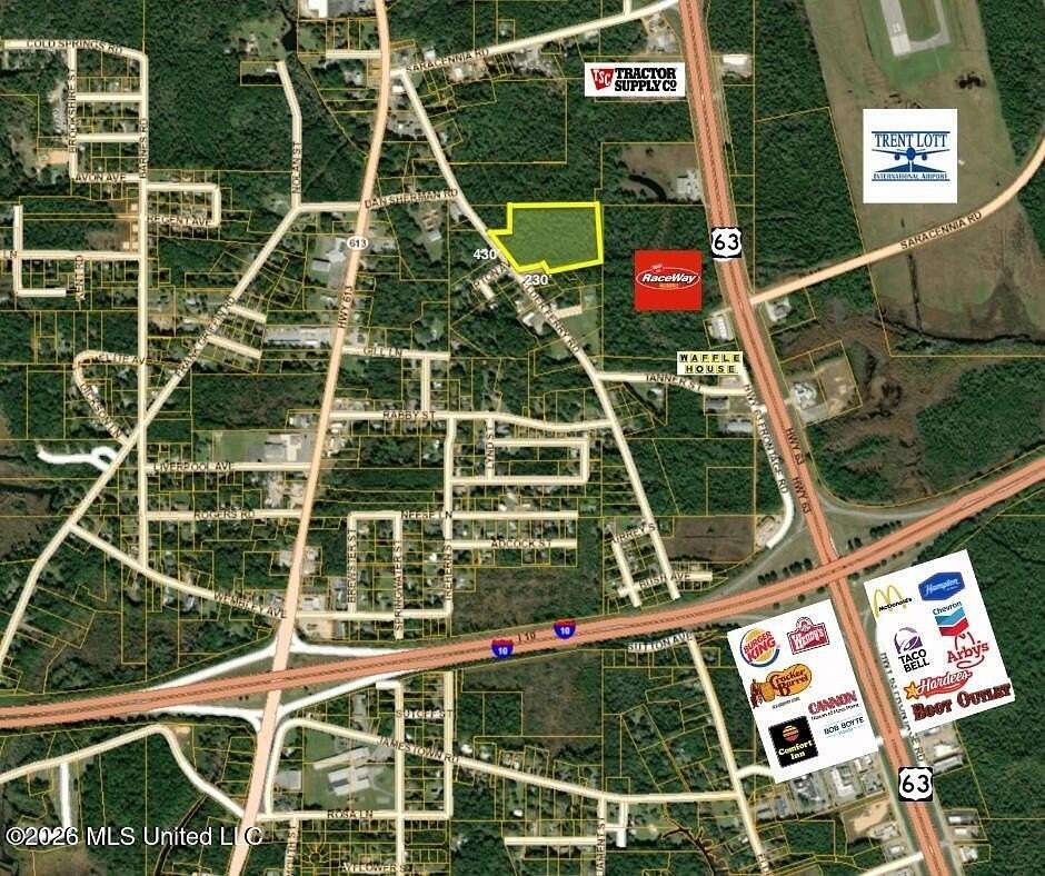 10.4 Acres of Commercial Land for Sale in Moss Point, Mississippi