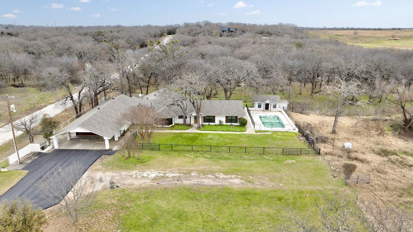 7 Acres of Land with Home for Sale in Cross Roads, Texas