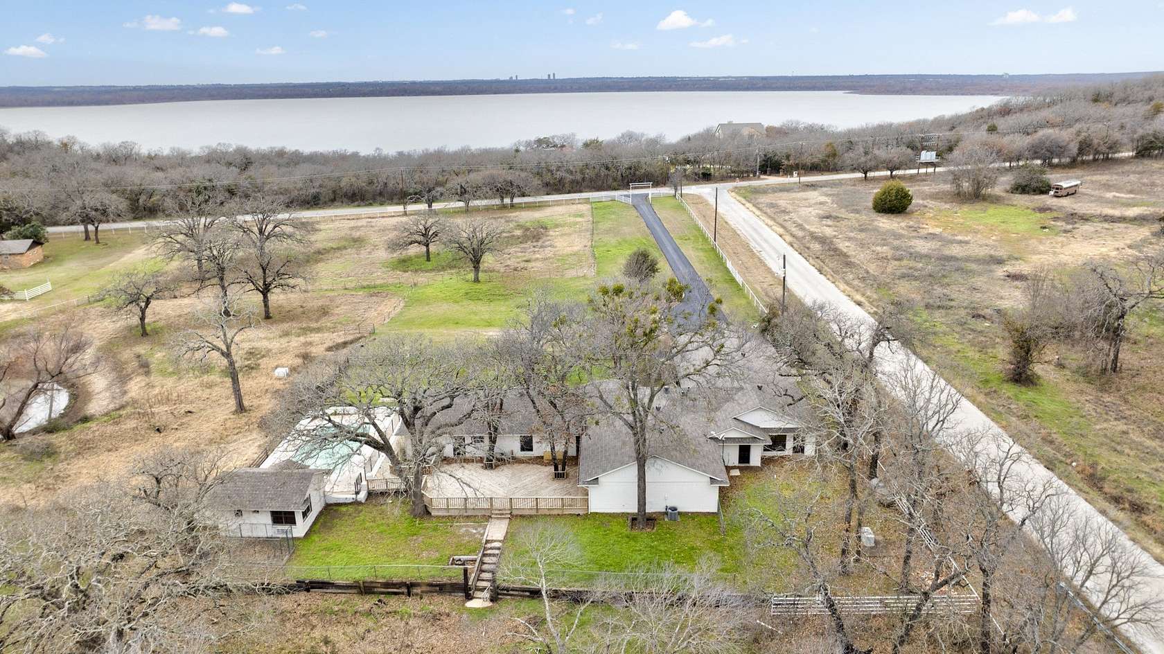 7 Acres of Land with Home for Sale in Cross Roads, Texas