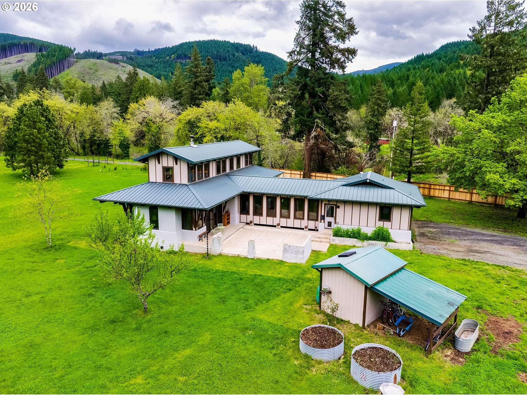 34 Acres of Agricultural Land with Home for Sale in Dorena, Oregon