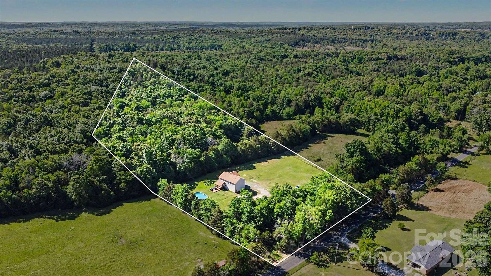 6.3 Acres of Land with Home for Sale in Sharon, South Carolina