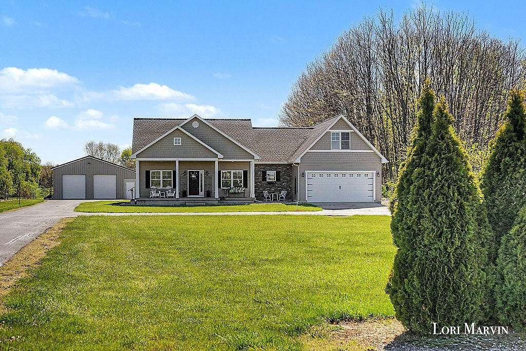 7.27 Acres of Land with Home for Sale in Howard City, Michigan