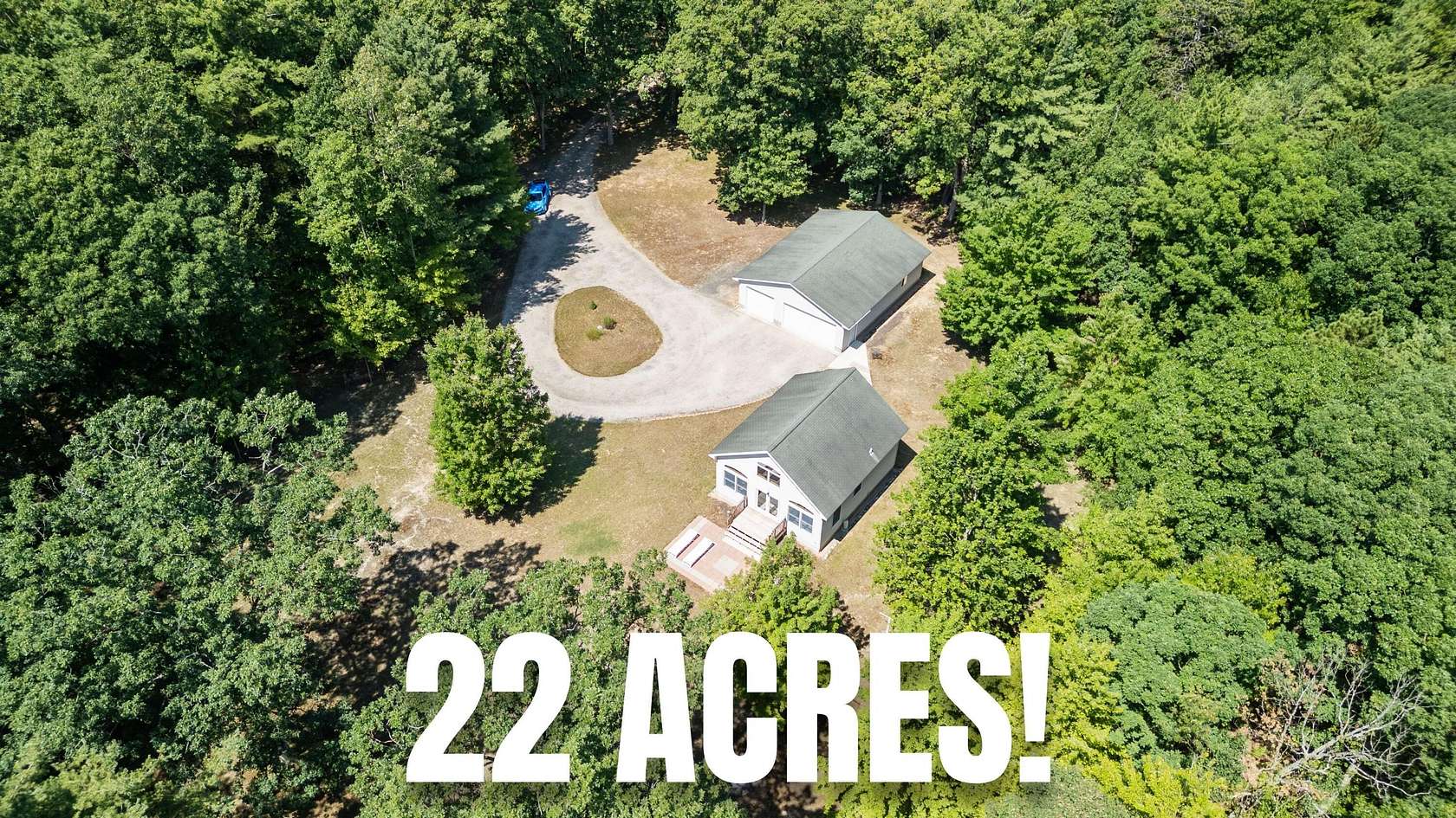 22 Acres of Recreational Land with Home for Sale in Pentwater, Michigan