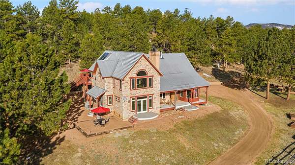 80 Acres of Land with Home for Sale in Guffey, Colorado