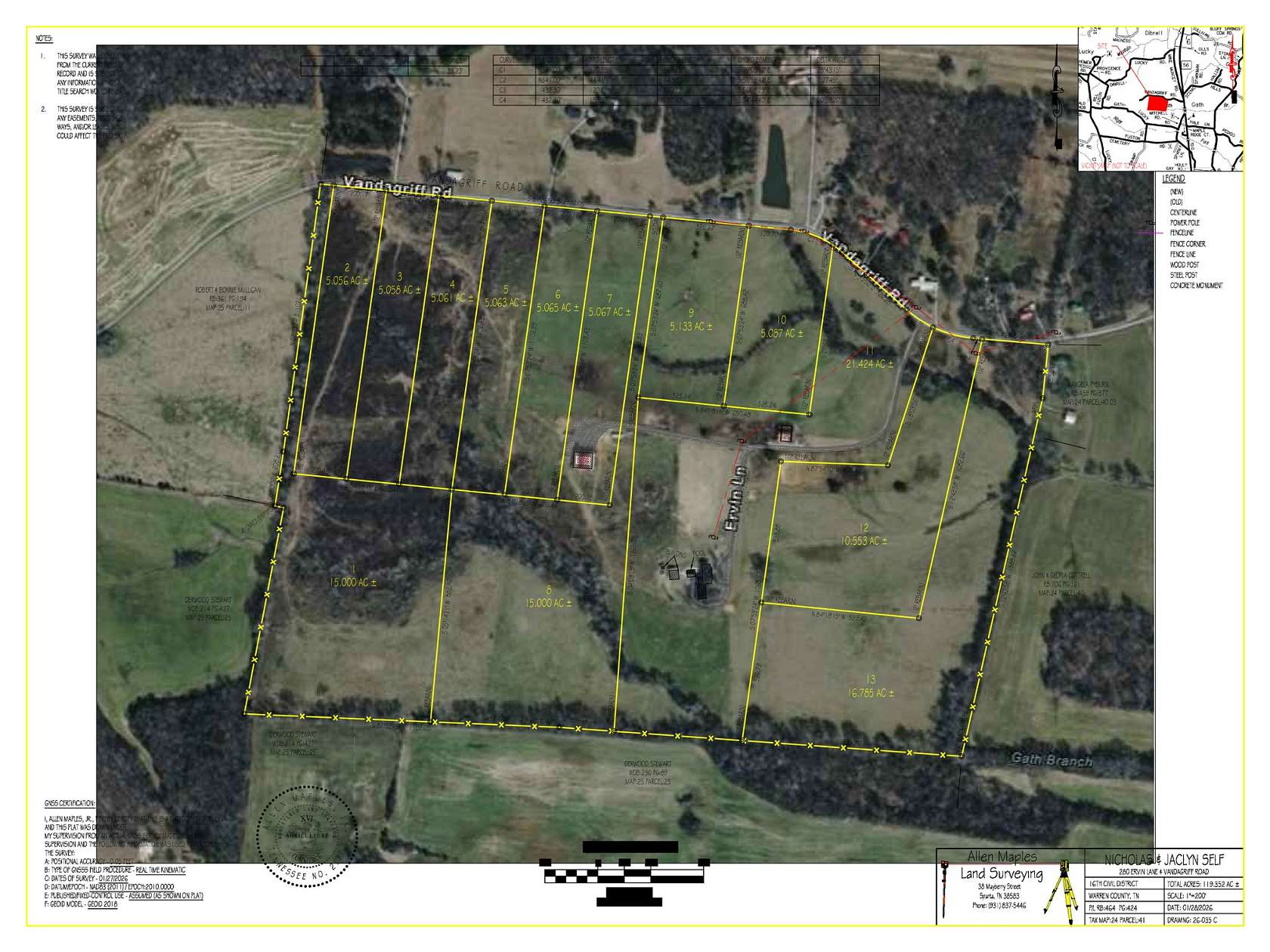 16.8 Acres of Land for Auction in McMinnville, Tennessee