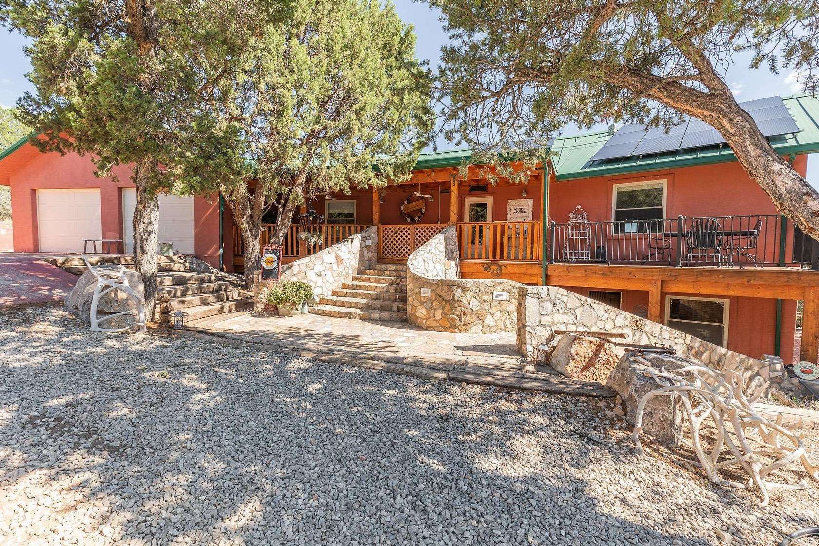 6.43 Acres of Land with Home for Sale in Timberon, New Mexico