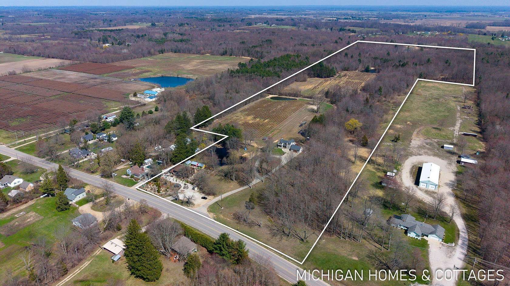 47 Acres of Land with Home for Sale in Fennville, Michigan
