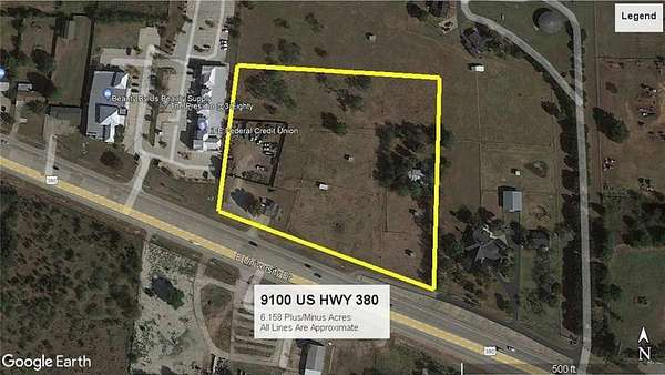 6.16 Acres of Commercial Land for Sale in Cross Roads, Texas