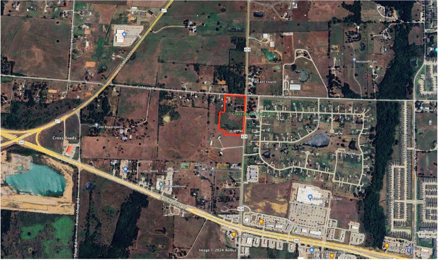 10.3 Acres of Land for Sale in Cross Roads, Texas