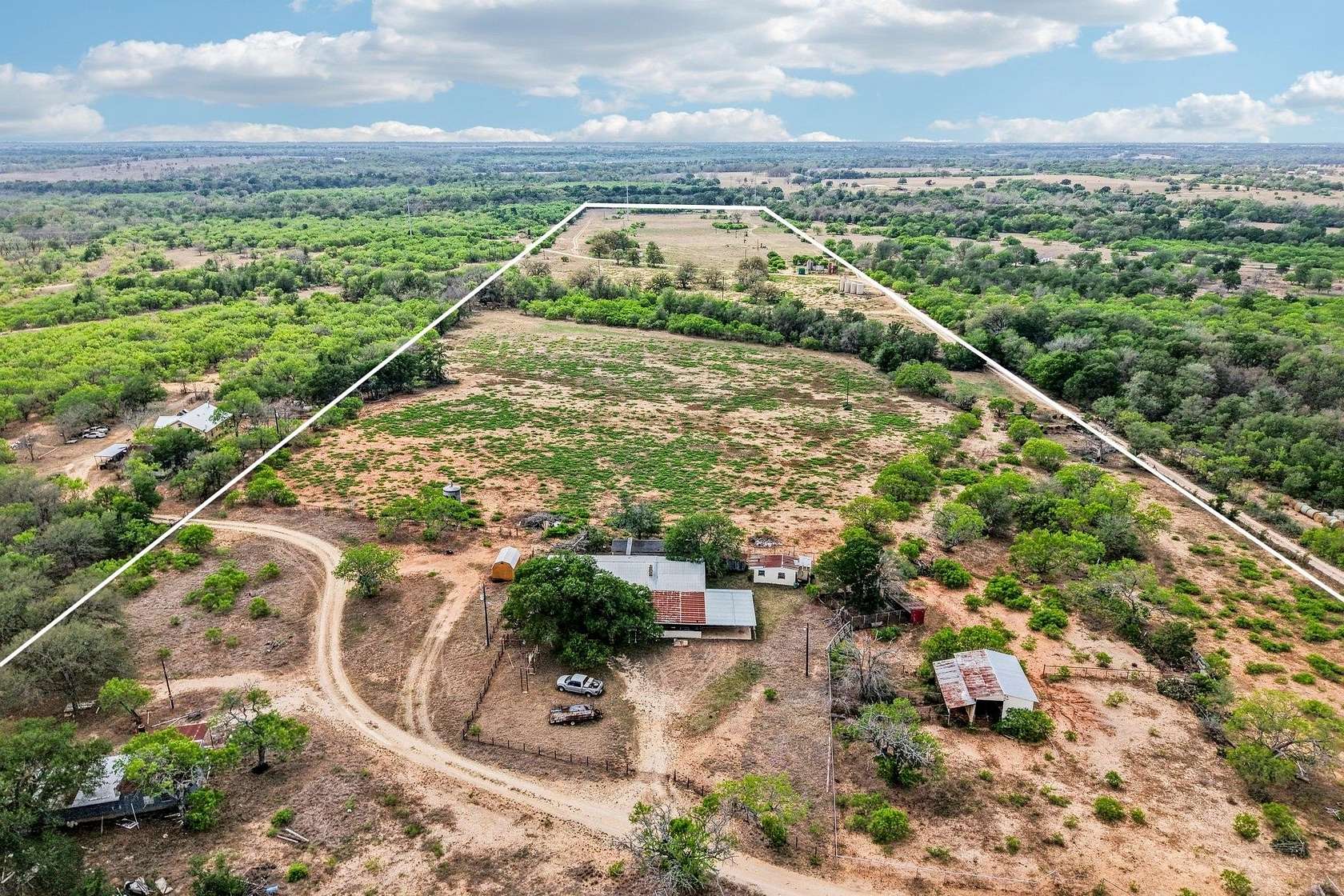50 Acres of Agricultural Land with Home for Sale in Lockhart, Texas