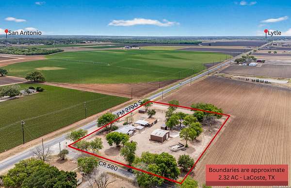 2.32 Acres of Improved Commercial Land for Sale in LaCoste, Texas