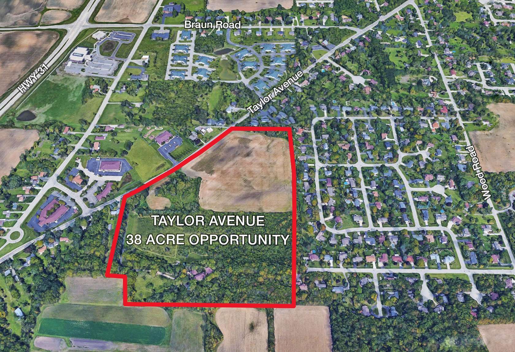 38 Acres of Agricultural & Residential Land for Sale in Mount Pleasant, Wisconsin