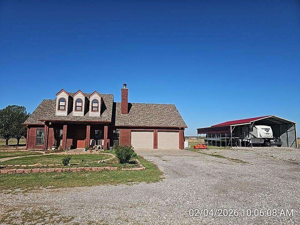 16.5 Acres of Land with Home for Sale in Elgin, Oklahoma