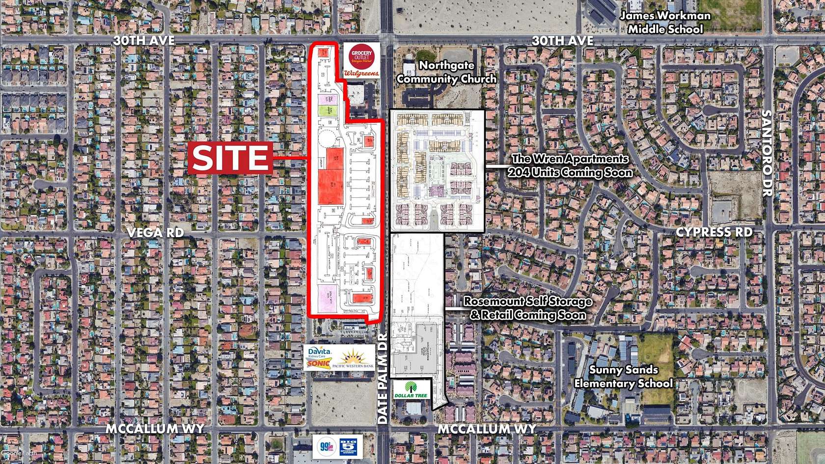 16 Acres of Commercial Land for Sale in Cathedral City, California