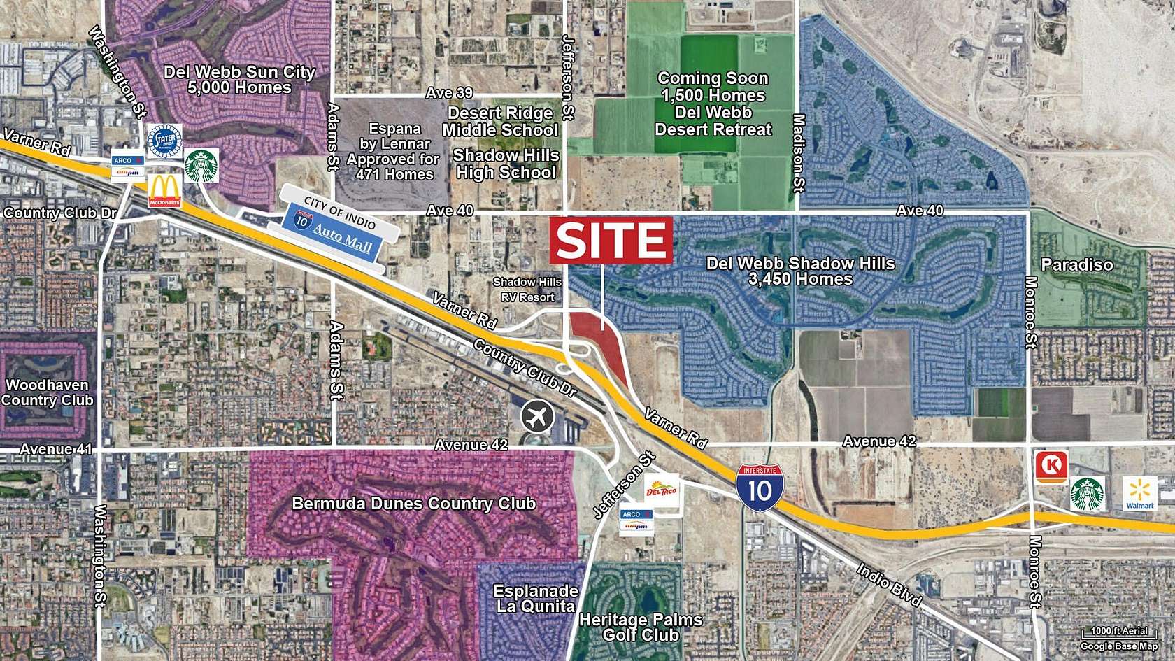 20.4 Acres of Land for Sale in Indio, California