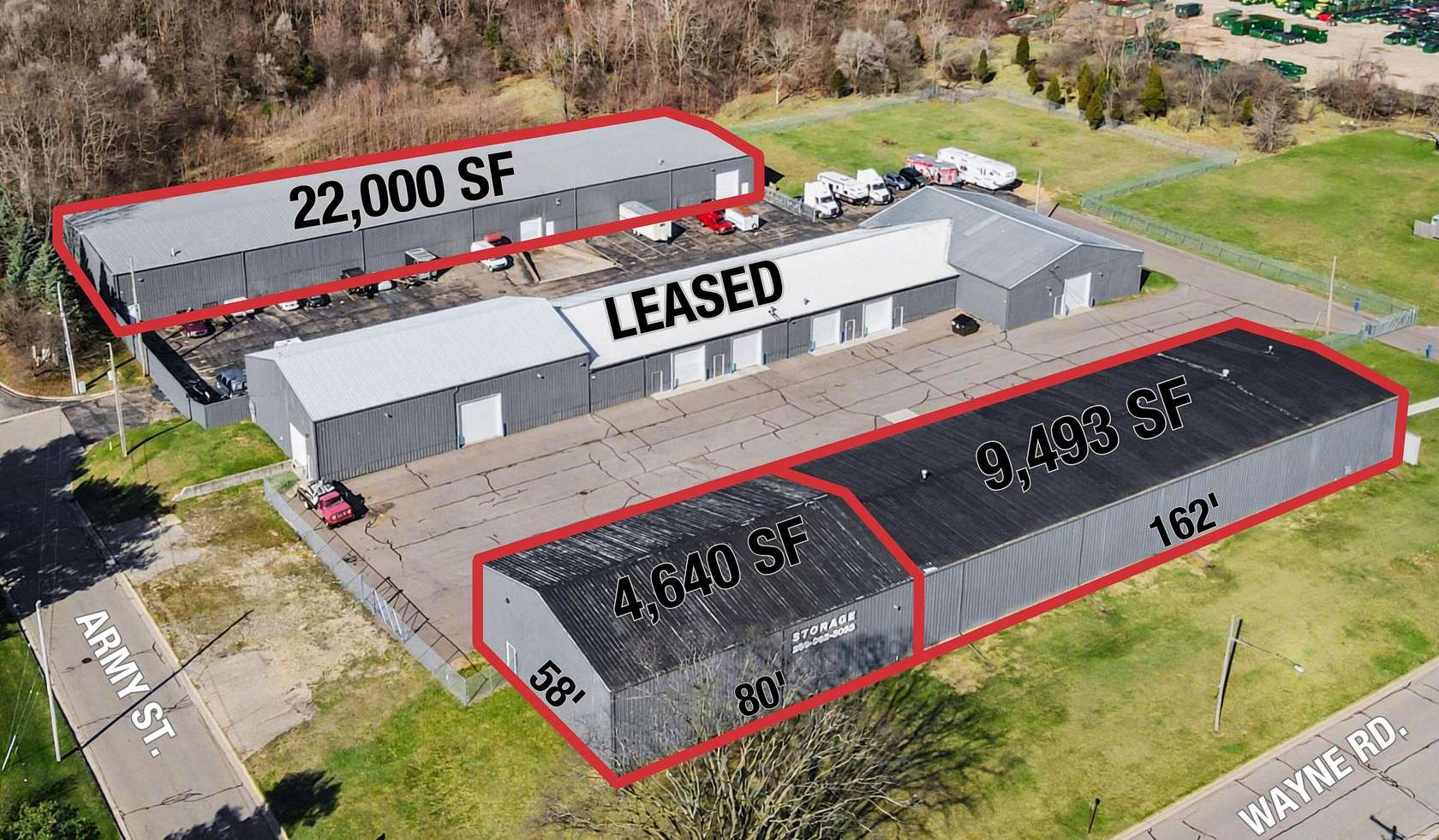 8 Acres of Improved Commercial Land for Lease in Springfield, Michigan