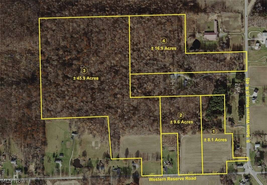 80.5 Acres of Recreational Land for Auction in Canfield, Ohio