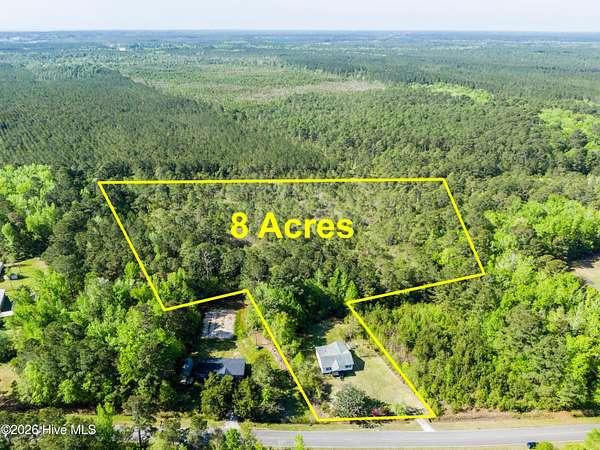 8 Acres of Land with Home for Sale in Rocky Point, North Carolina