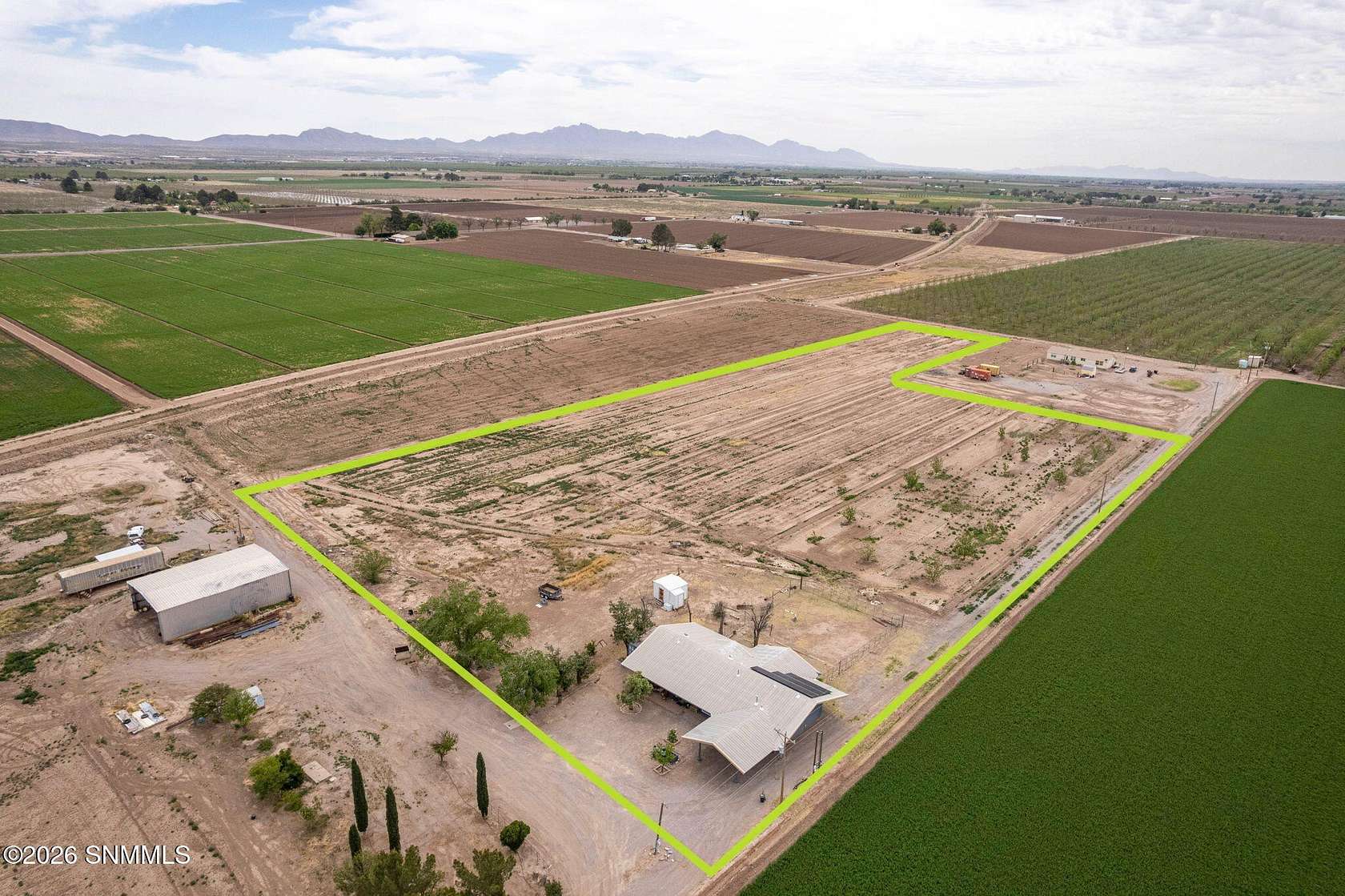 8.32 Acres of Land with Home for Sale in La Mesa, New Mexico