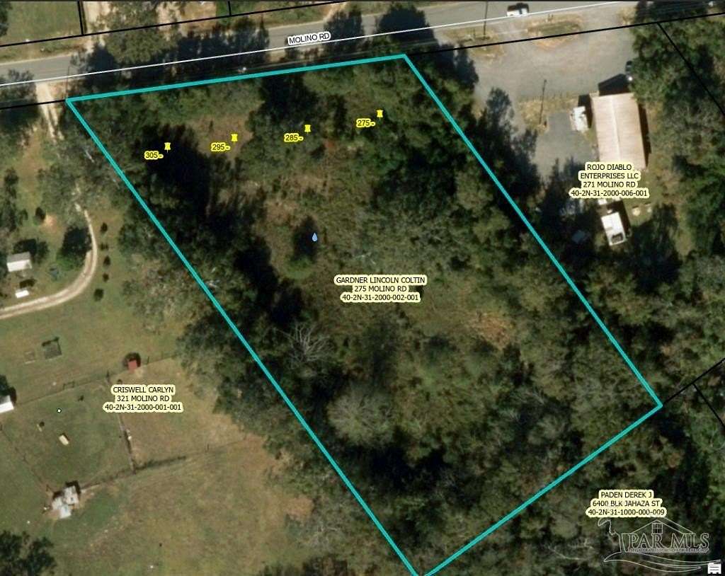 2.29 Acres of Residential Land for Sale in Molino, Florida