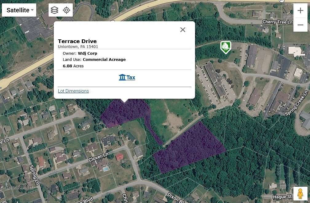 6 Acres of Commercial Land for Sale in South Union Township, Pennsylvania