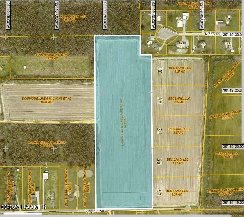 16.8 Acres of Commercial Land for Sale in Church Point, Louisiana