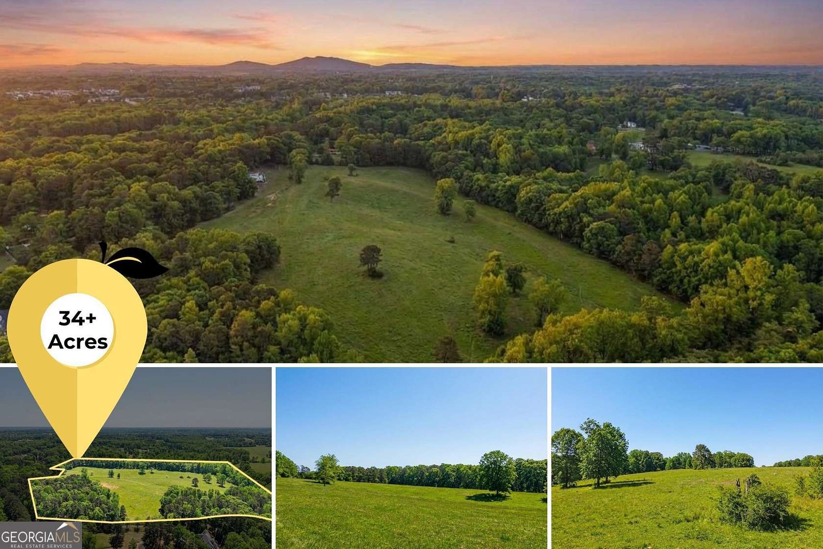 34.3 Acres of Land for Sale in Cumming, Georgia