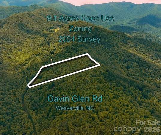 9.17 Acres of Residential Land for Sale in Weaverville, North Carolina