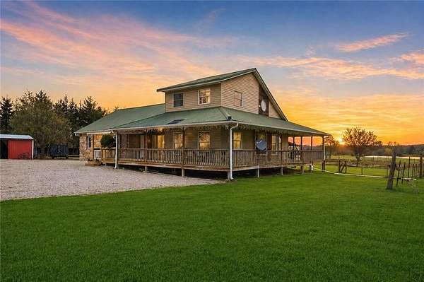 21.5 Acres of Agricultural Land with Home for Sale in Blue Mound, Kansas
