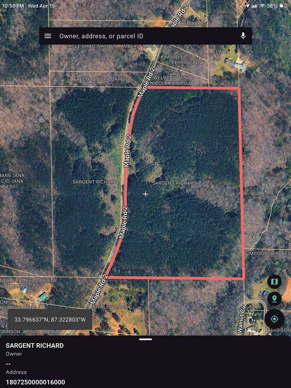 39 Acres of Recreational & Residential Land for Sale in Jasper, Alabama