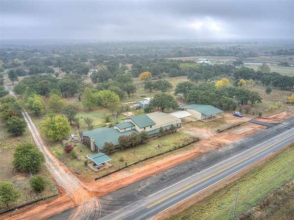 8.27 Acres of Land with Home for Sale in Lindsay, Oklahoma
