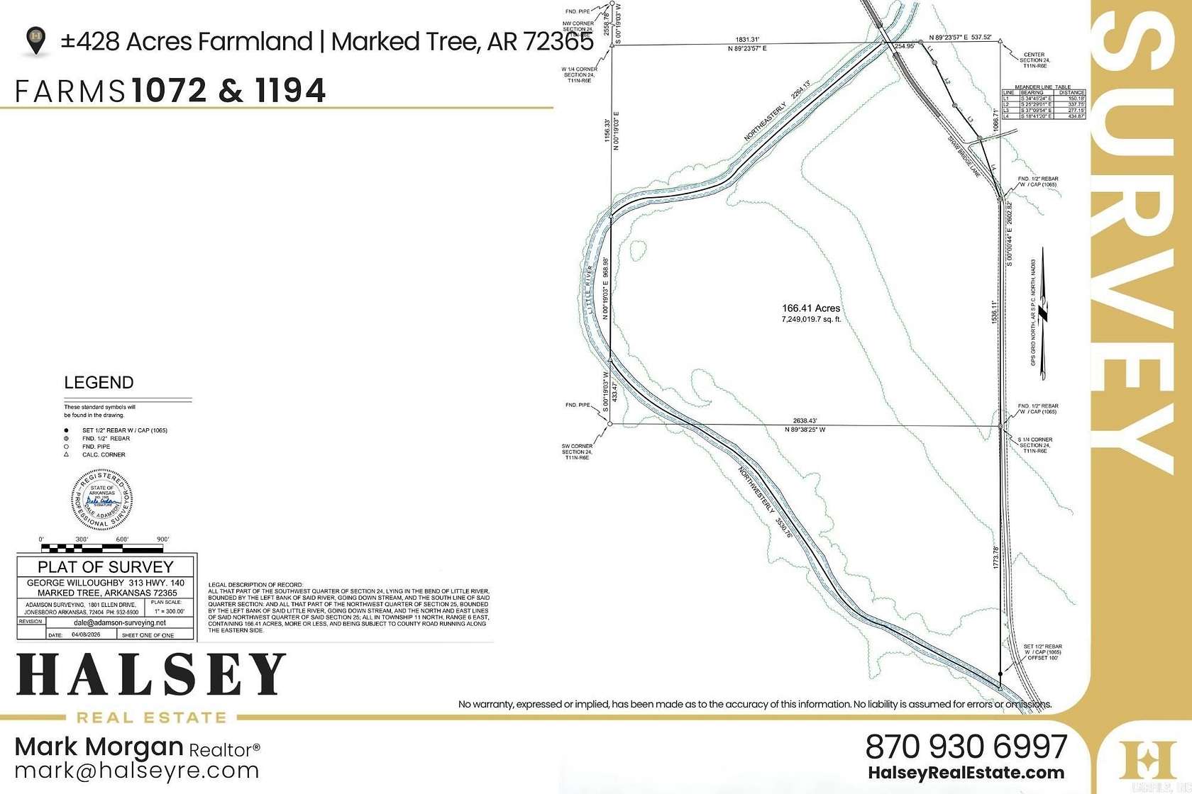 428 Acres of Land for Sale in Marked Tree, Arkansas
