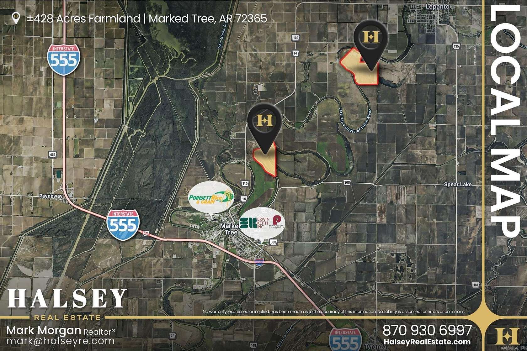 428 Acres of Land for Sale in Marked Tree, Arkansas