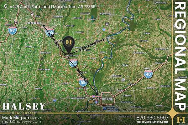 428 Acres of Land for Sale in Marked Tree, Arkansas
