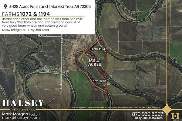 428 Acres of Land for Sale in Marked Tree, Arkansas