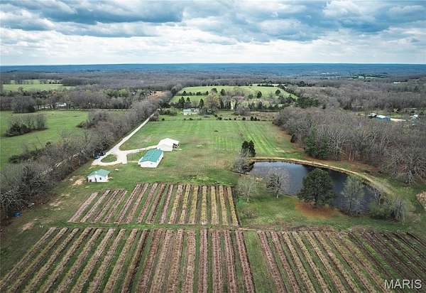 14.7 Acres of Land with Home for Sale in Leasburg, Missouri