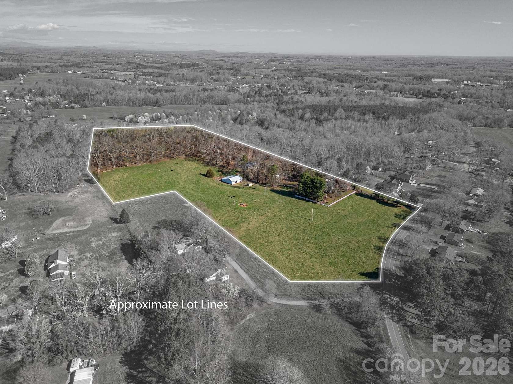 15 Acres of Land with Home for Sale in Cherryville, North Carolina