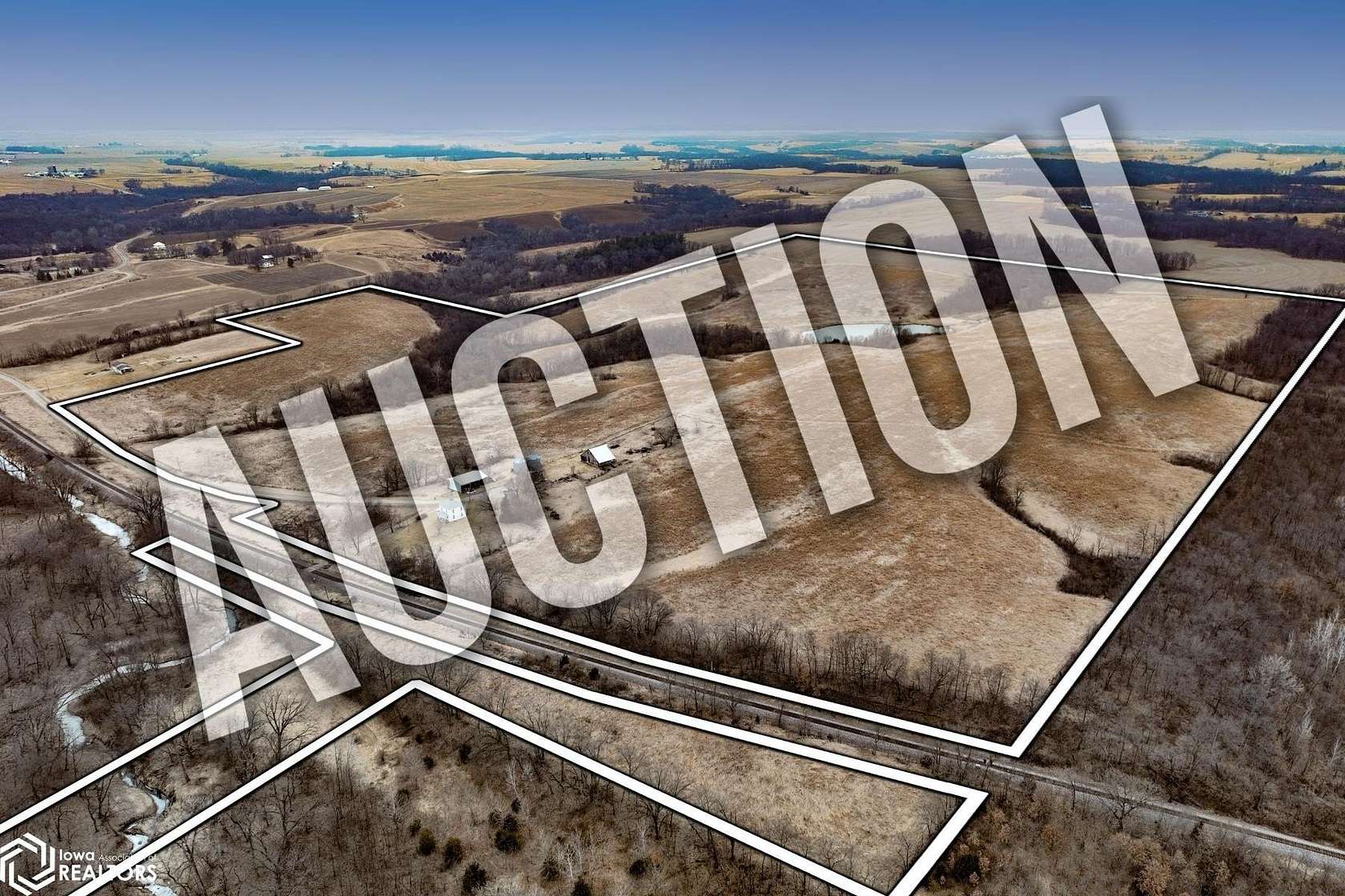125 Acres of Land with Home for Auction in Columbus City, Iowa