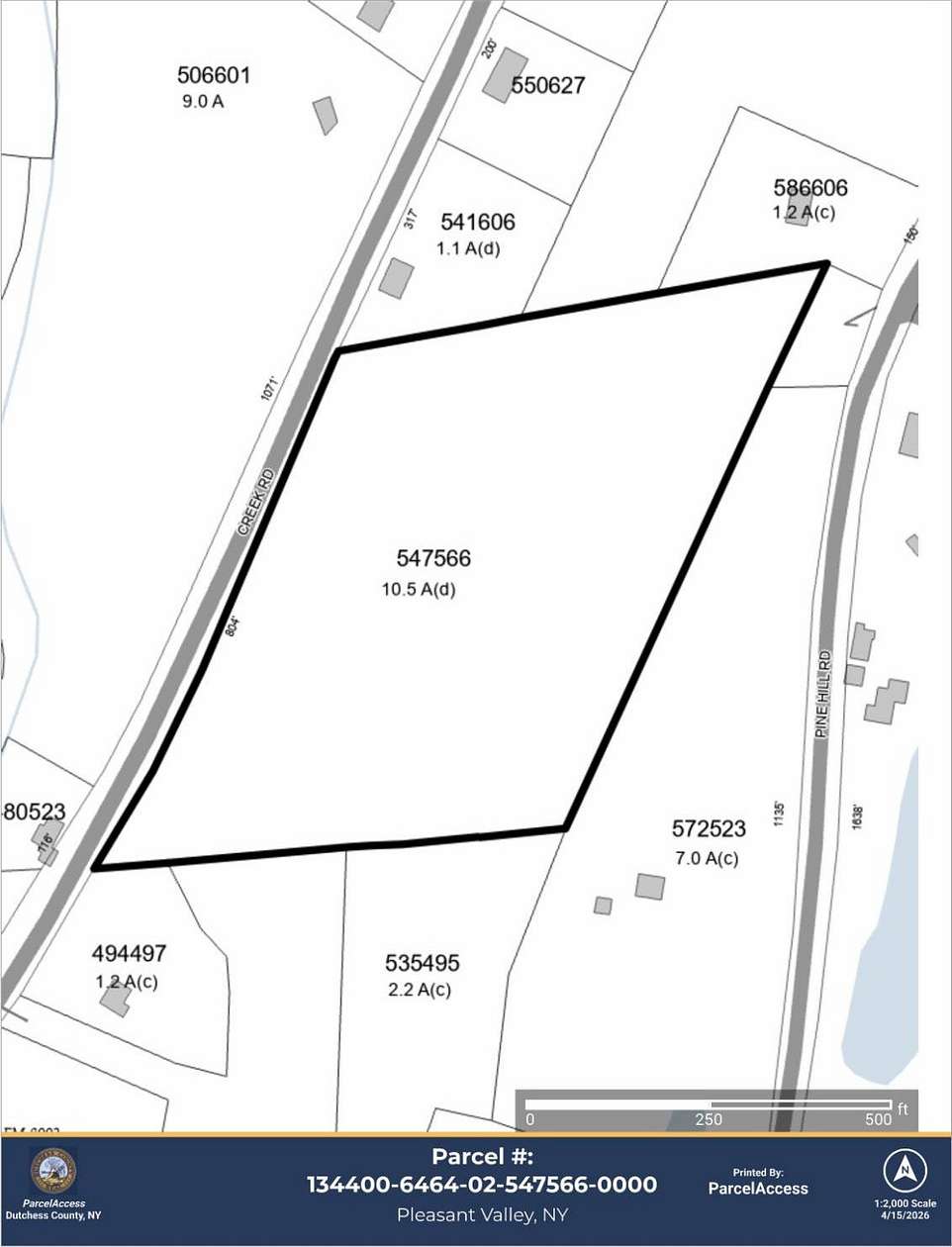 10.5 Acres of Land for Sale in Pleasant Valley, New York
