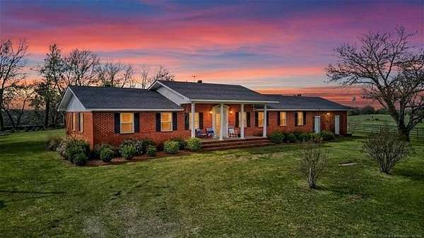 112 Acres of Agricultural Land with Home for Sale in Keota, Oklahoma