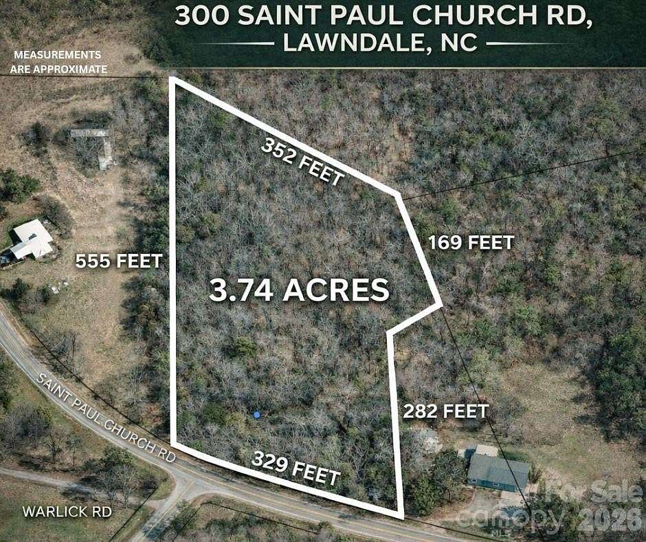 3.74 Acres of Residential Land for Sale in Lawndale, North Carolina