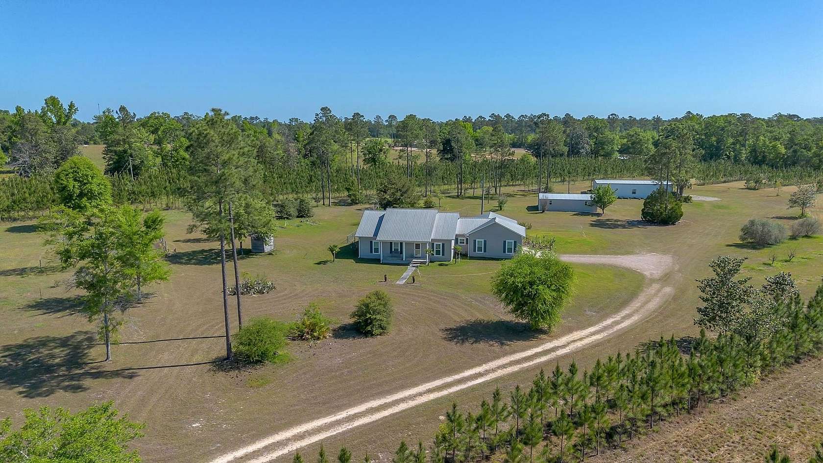 41.6 Acres of Agricultural Land with Home for Sale in Quincy, Florida