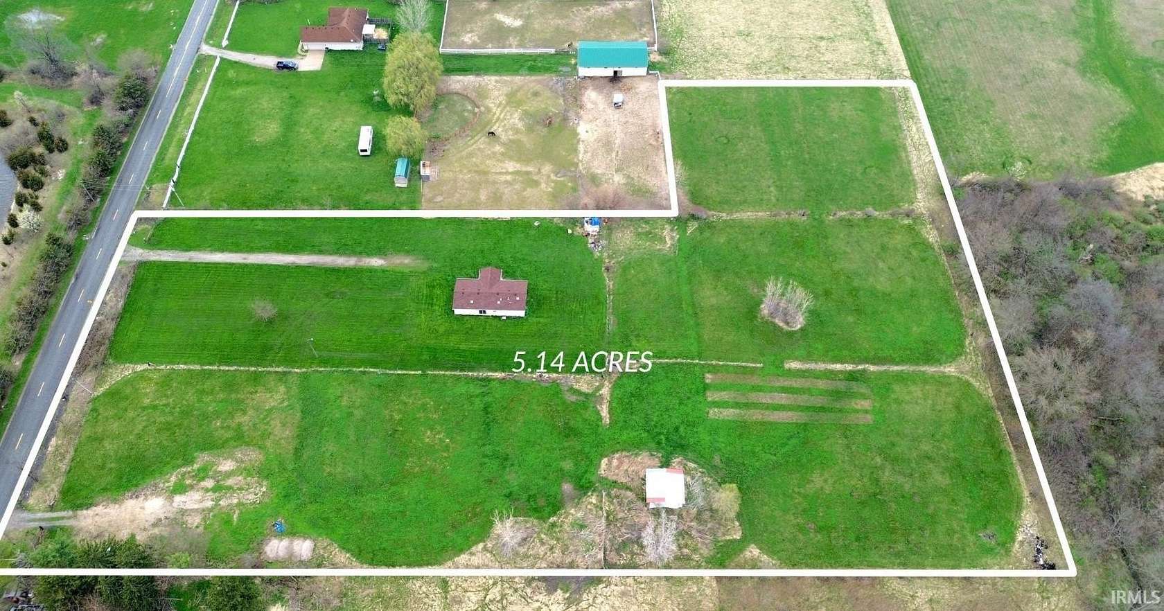5.14 Acres of Land with Home for Sale in Elkhart, Indiana